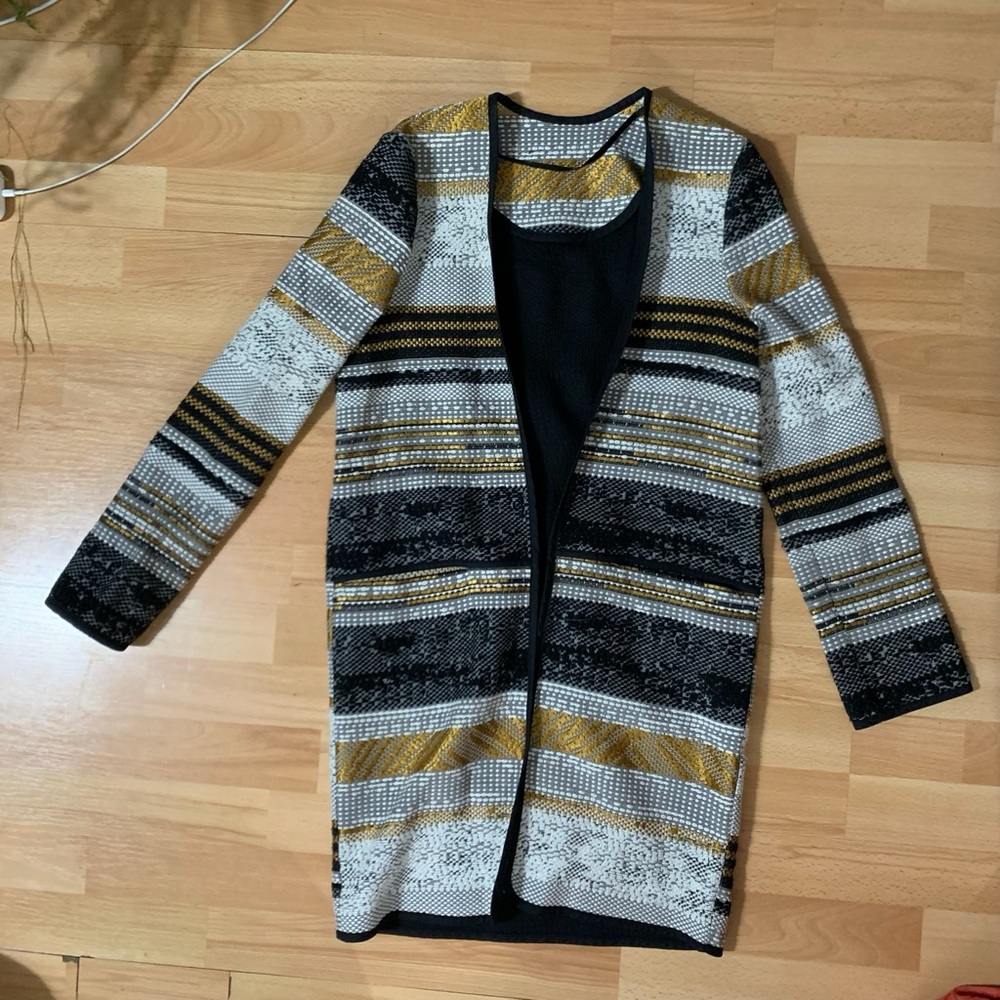Striped Black and Gold Women's lightweight jacket